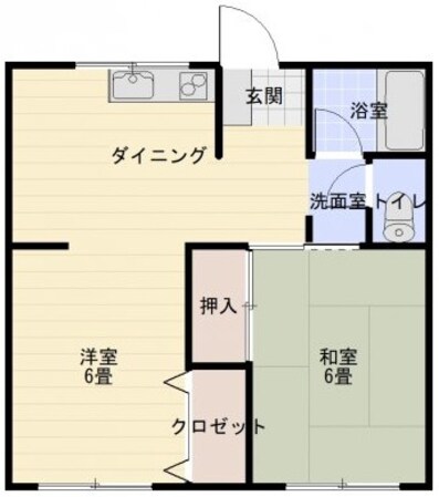 秋元コーポB棟の物件間取画像